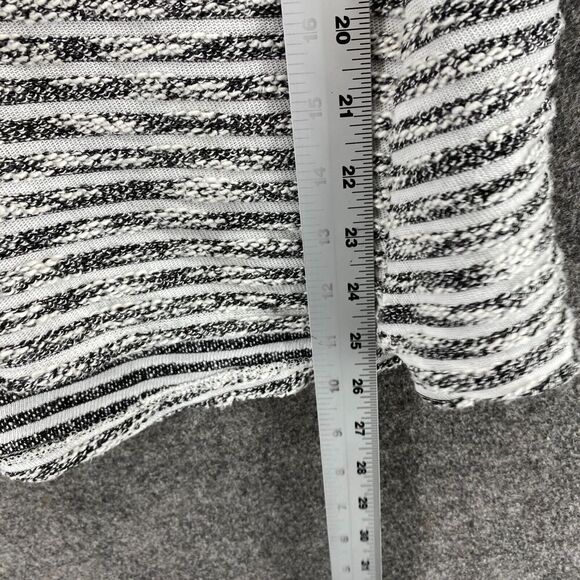 5/$45 Cato Sweater Pullover Women L Large White Striped Knit Long Sleeve Cotton - Picture 8 of 9